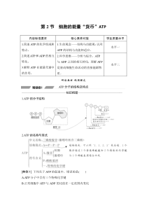 人教版--必修一-细胞的能量“货币”ATP-教案