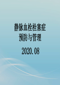 静脉血栓栓塞症预防及管理