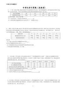 中考化学表格型计算题练习(附解析)