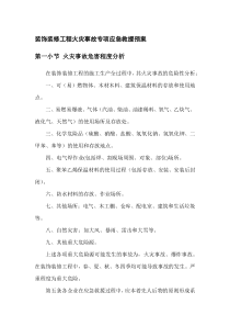 装饰装修工程火灾事故专项应急救援预案