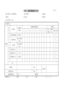 绿化分项工程质量检验评定表