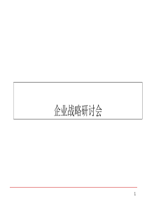 企业战略研讨会PPT精选文档