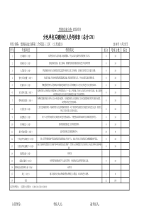 分包单位关键岗位人员考核表(三季度)