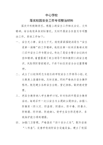 中心学校安全工作专项整治汇报材料