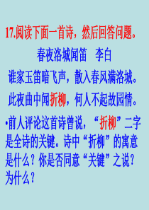 诗歌鉴赏——炼字炼句