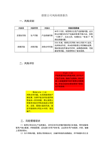 联想公司风险分析报告