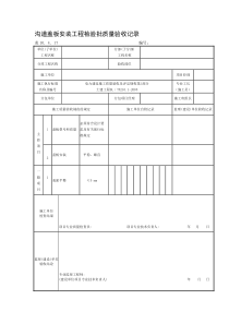 噶米表10.4.17沟道盖板安装工程检验批质量验收记录