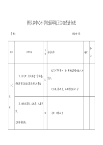 学校环境卫生检查表