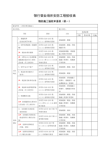 银行营业场所安防工程验收套表xb