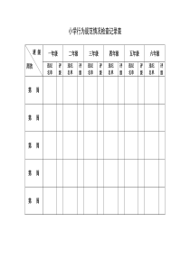 小学生日常行为规范监督检查表