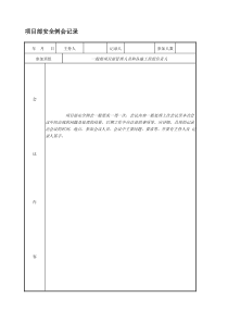 项目部安全例会记录(DOC35页)