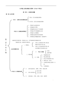 最新人教版生物七年级上册复习资料