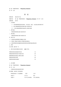 呼吸系统疾病-呼病总论教案