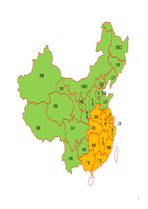 可填充颜色的中国地图(带省份别)