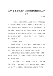 六年级语文培优辅差工作总结