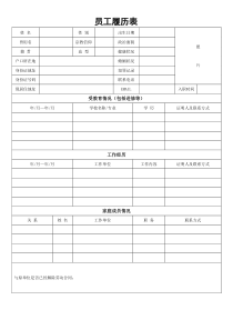 员工履历表-最新版20150520