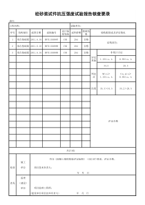 标养混凝土抗压核查要录