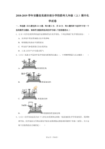 2018-2019学年安徽省芜湖市部分学校联考九年级(上)期中化学试卷