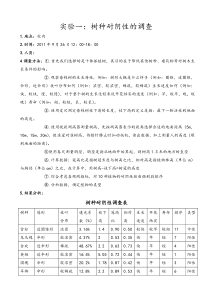 园林生态学实习作业