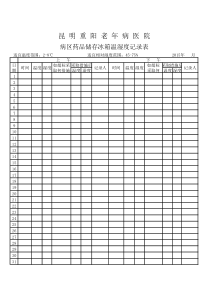 冰箱温湿度记录表