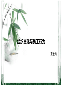 组织文化与员工行为