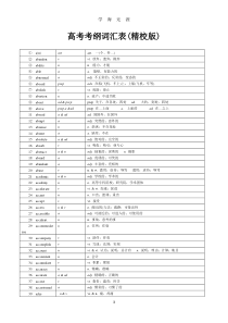 2020高考英语考纲词汇表(精校版)-中英(2020年7月整理).pdf