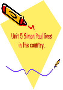 剑桥少儿英语二级下Unit-5-Simon-Paul-lives-in-the-country