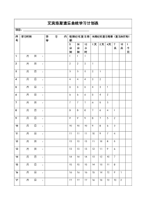 艾宾浩斯遗忘曲线计划表打印版