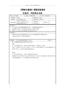 上海大学计算机网络实验报告4