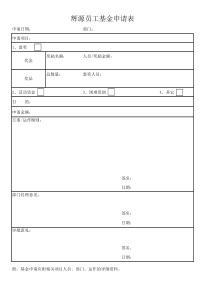 优秀员工申请表