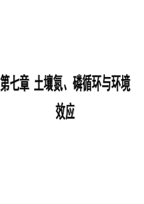 土壤氮、磷循环与环境效应-环境土壤学(张乃明)