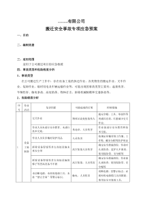 搬迁安全事故应急预案(DOC)