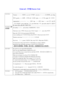 新版join-in-六年级上册重点单词及句型整理