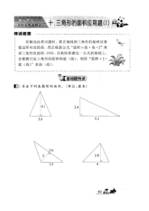 五年级上册数学应用题特训题-三角形的面积应用题