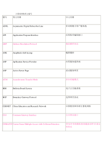 计算机网络英文缩写