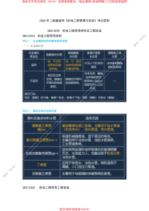 2020年二级建造师《机电》央企内训考点