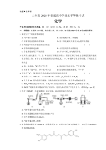 2020年新高考化学全国卷1(山东)及答案(A4打印版)