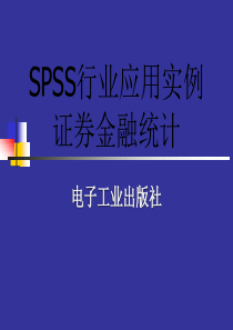 SPSS行业应用实例证券金融统计