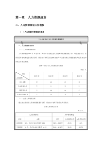 人力资源规划表格表单