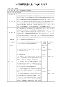 #护理持续质量改进(CQI)计划表-(20