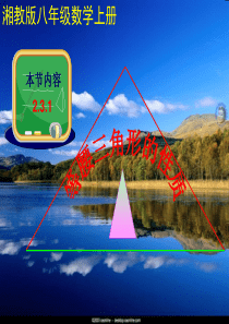 新湘教版八年级数学上册2.3.1等腰三角形的性质