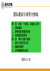 1团队建设与领导力修炼——张四华(5月10日)