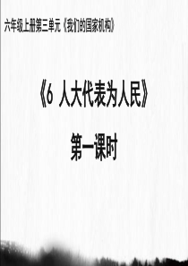 人教部编版六年级道德与法治上册第6课《人大代表为人民》(共3个课时)课件