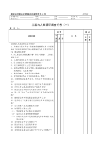 【财务表格】工薪与人事循环调查问卷