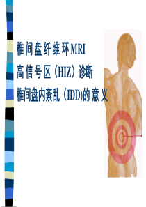 椎间盘纤维环MRI高信号区诊断椎间盘内紊乱(IDD)的意义PPT课件