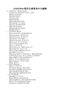 ANSYS菜单中文解释