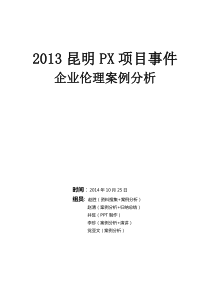 2013昆明PX项目事件企业伦理案例分析-(1)