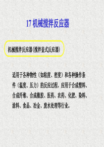 机械搅拌反应器(搅拌釜式反应器)