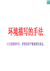 小说环境描写的手法