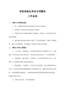 学校危险化学品专项整治工作总结